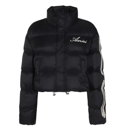 Amiri Cropped Puffer Jacket In Black