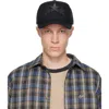 Amiri Star Print Cotton Baseball Cap With Adjustable Strap In Black