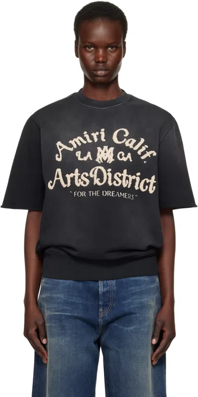 Amiri Black ' Arts District' Short Sleeve Crew T-shirt