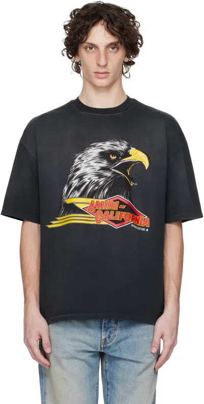 AMIRI BLACK 'AMIRI EAGLE' OVERSIZED T-SHIRT