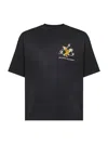 Amiri Eagle Crystal Embellished Oversize Graphic T-shirt In Black