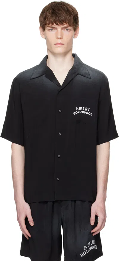 Amiri Black ' Hollywood' Bowling Shirt