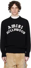 Amiri Black Sweater With Maxi Logo Lettering On The Front