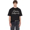 Amiri Oversized Fit Hollywood Script Tee In Black