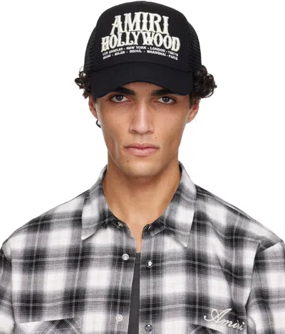 Amiri Black ' Hollywood' Trucker Cap