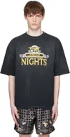 Amiri Night Graphic Print Crew Neck Short Sleeves In Black