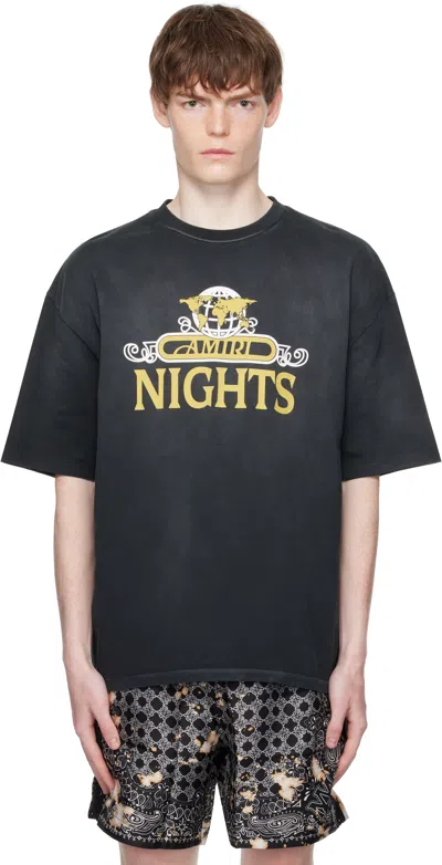 Amiri Black ' Nights' Oversized T-shirt