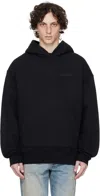 Amiri Black Hoodie With Fixed Hood And Logo Lettering On Front And Rear