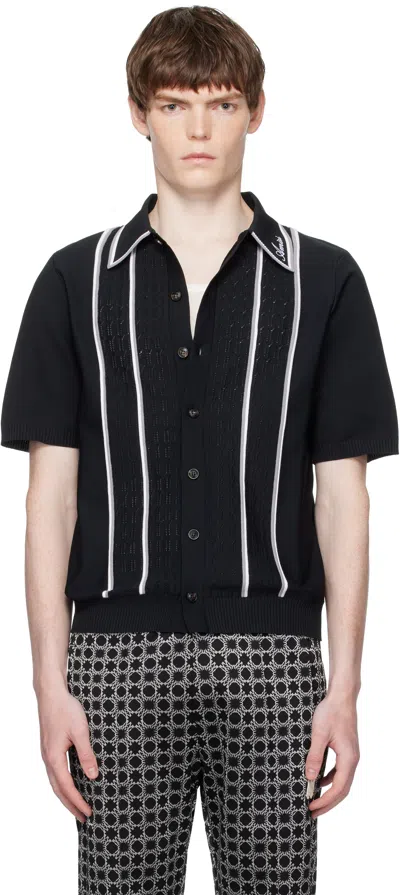 Amiri Black '' Script Stripe Shirt