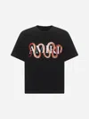 Amiri Mens Snake Oversized Short-sleeve Cotton-jersey T-shirt Black