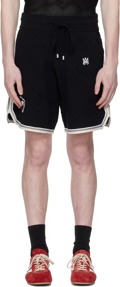 AMIRI BLACK 'AMIRI' SPORT CREST SHORTS