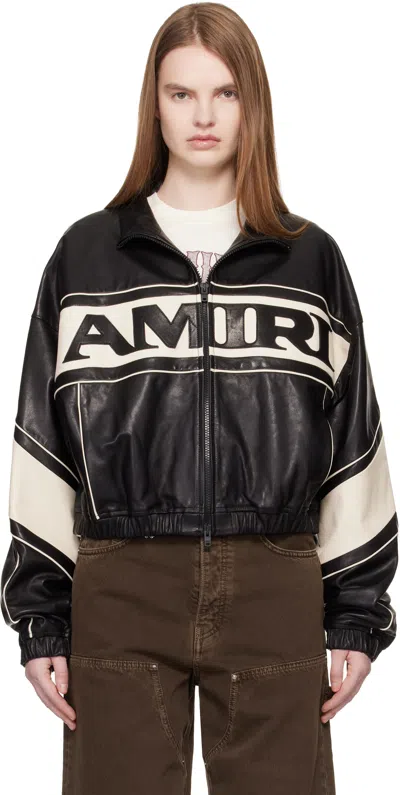 Amiri Black  Sport Leather Jacket