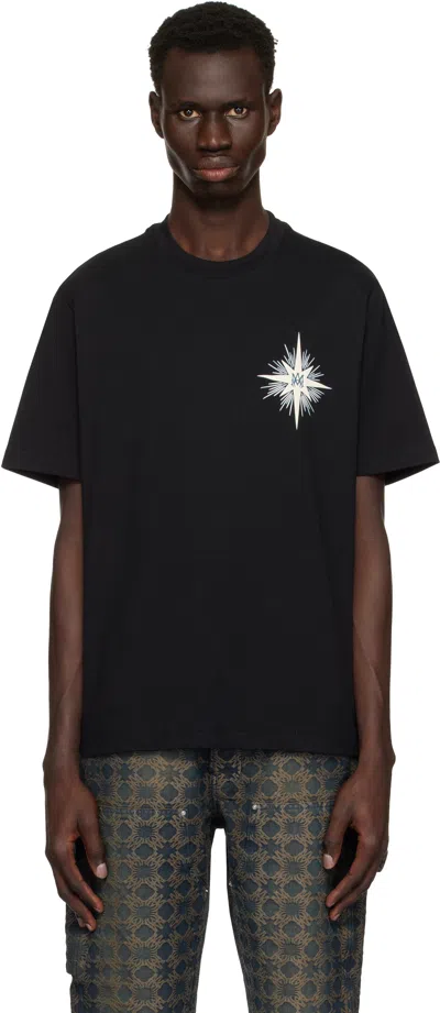 AMIRI BLACK 'AMIRI' STARBURST T-SHIRT