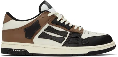 Amiri Black & Brown Skel Top Low Sneakers In Black/brown