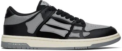 Amiri Black & Gray Skel-top Low Sneakers In Asphalt