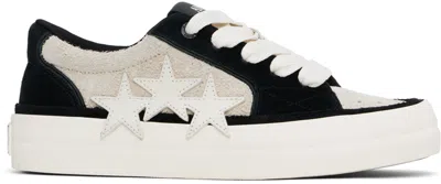 AMIRI BLACK & OFF-WHITE SUNSET SKATE LOW SNEAKERS