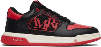 Amiri Black & Red Classic Low Sneakers