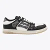 Amiri Skel Top Black Low Top Sneakers With Logo Patch On The Tongue And Logo Lettering On The Heel In Leat