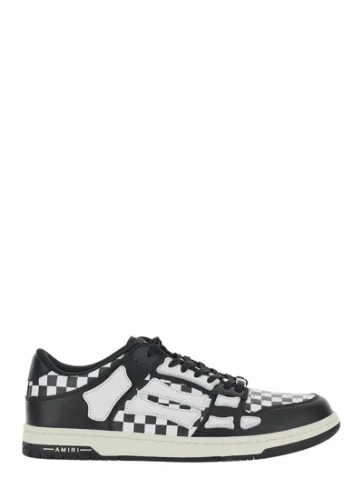 Amiri Black And White Leather Sneakers In Multi