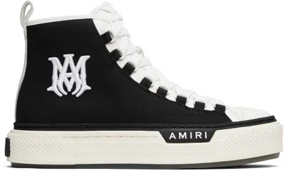 AMIRI BLACK & WHITE MA COURT HI SNEAKERS