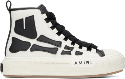 Amiri Black & White Skel Court Hi Sneakers