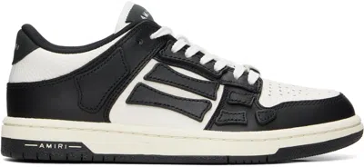 Amiri Skel Bicolor Leather Low-top Sneakers In White