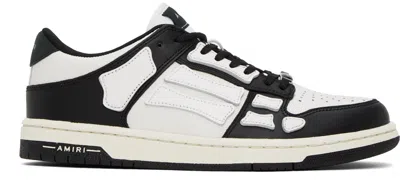 Amiri Black & White Skel Top Low Trainers In Black / White