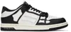 Amiri Skel Colour-block Leather Sneakers In Black/white