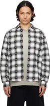 Amiri Starburst Plaid Cotton Flannel Button-up Shirt In Black