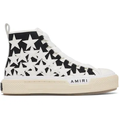Amiri Black Graphic Court Sneakers In Multi