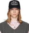 Amiri Spirit Black Baseball Cap With Logo Embroidery On The Front In Cotton Man