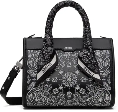 Amiri Bandana Micro Triangle Crossbody Bag In Black