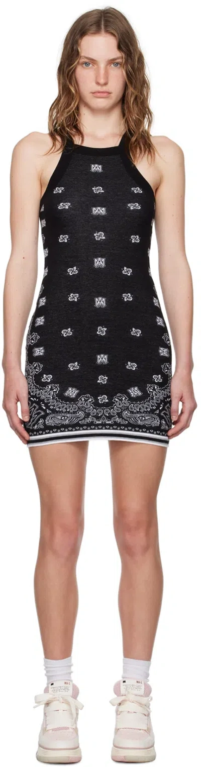 Amiri Black Bandana Minidress