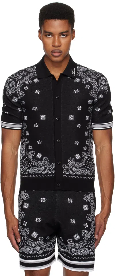 AMIRI BLACK BANDANA SHIRT