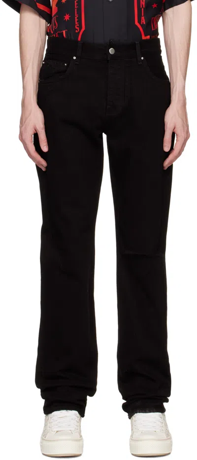 Amiri Black Bar Jeans In Black Od-14 oz Itali