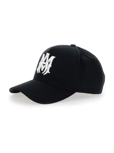 Amiri Black Baseball Cap With Logo In Cotton Man