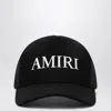 Amiri Black Baseball Cap With Logo Lettering On The Front And Mehs Panels In Black