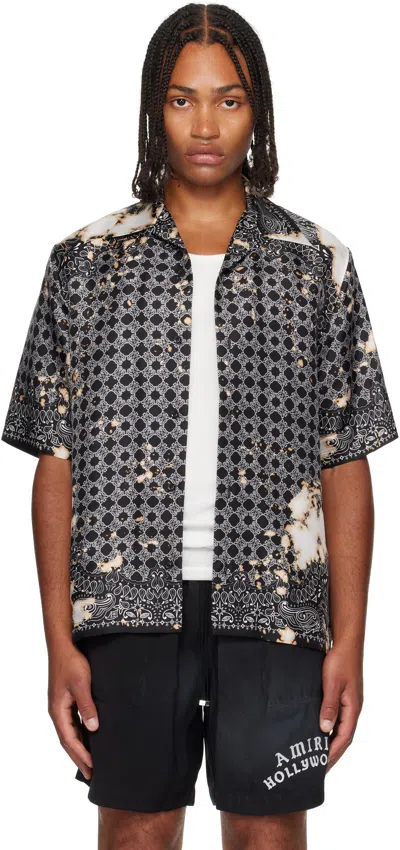 Amiri Bandana Print Bowling Shirt In Multi