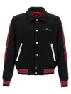 Amiri Ribbed Stripes Bomber Jacket In Black