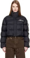 Amiri Down Jacket With High Neck And Pockets In Black