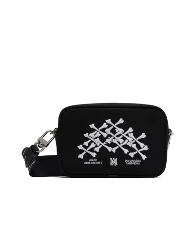 Amiri Black Bones Stacked Camera Case Bag