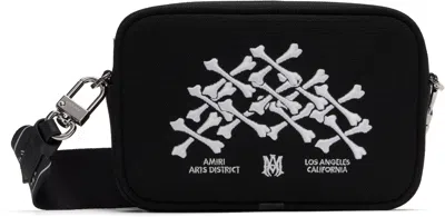 AMIRI BLACK BONES STACKED CAMERA CASE BAG