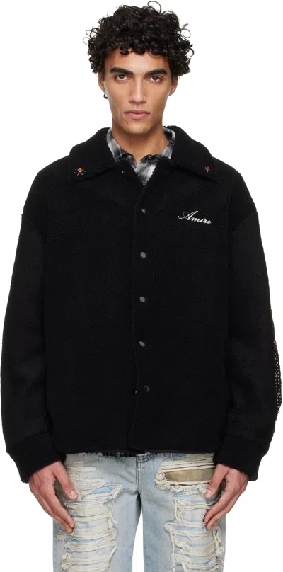 Amiri Black Bones Studded Overshirt