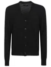 Amiri Black Cashmere Cardigan With V-neck And Button-down Front In Black
