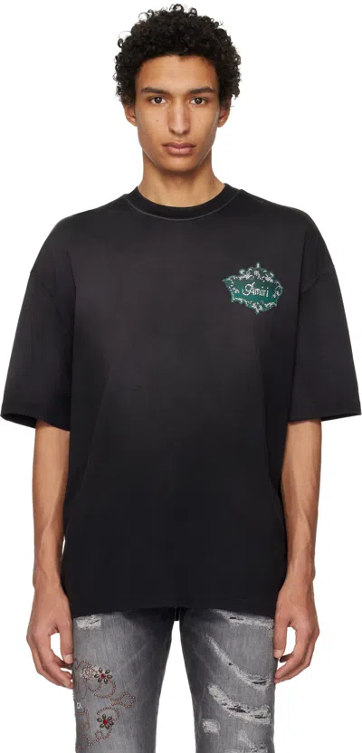 Amiri Black Chateau Crest Oversized T-shirt