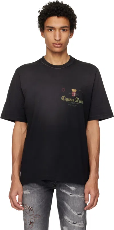 Amiri Men Chateau Crown T-shirt In Black