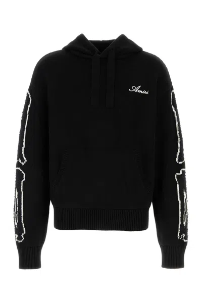AMIRI BLACK COTTON BLEND SWEATSHIRT