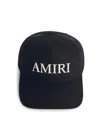 Amiri Black Baseball Cap With Logo Lettering On The Front And Mehs Panels In Black