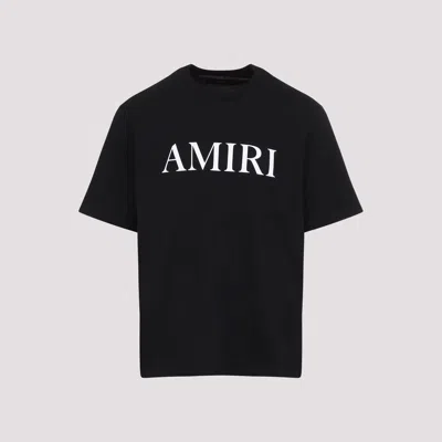 Amiri Cotton T-shirt With Logo Print In Black