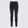Amiri Casual Trousers With Five Pockets And Embroidery In Black